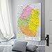 Swaziland Map Posters World Map poster Artworks Canvas Room Aesthetic Wall Art Prints Decor Framed-unframed 24x36inch(60x90cm)