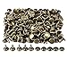 Produktbild Anladia 100 Set Leder Nieten Doppelkappe Bronze 10mm für DIY Lederhandwerk Reparaturen Dekoration