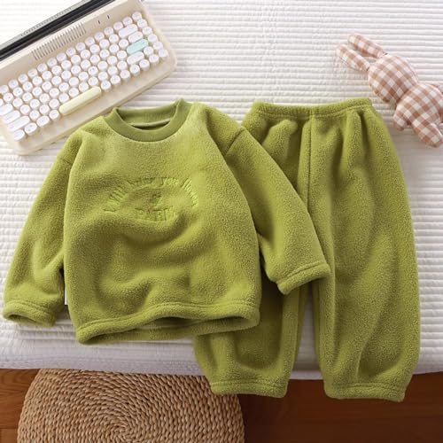 Toddler Baby 2-Piece Fleece Sweatshirt Jogger Boys Girls Set outfits Cute Bows Letter Sweater Sweatpants Fall Winter2