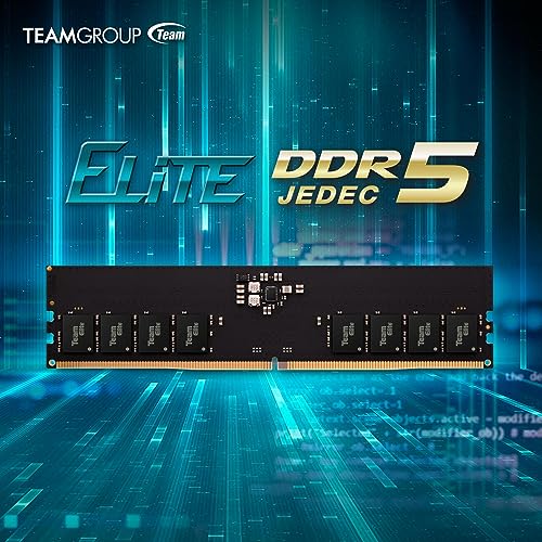 Image of TEAMGROUP Elite DDR5 32GB Kit (2x16GB) 6000Mhz PC5-48000 CL48 Non-ECC Unbuffered UDIMM 288 Pin PC Computer Desktop Memory Module Ram Supports Intel & AMD TED532G6000C48DC01