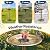VIVOHOME Polyresin Antique Outdoor Golden Garden Bird Bath and Solar Powered Round Pond Fountain Combo Set