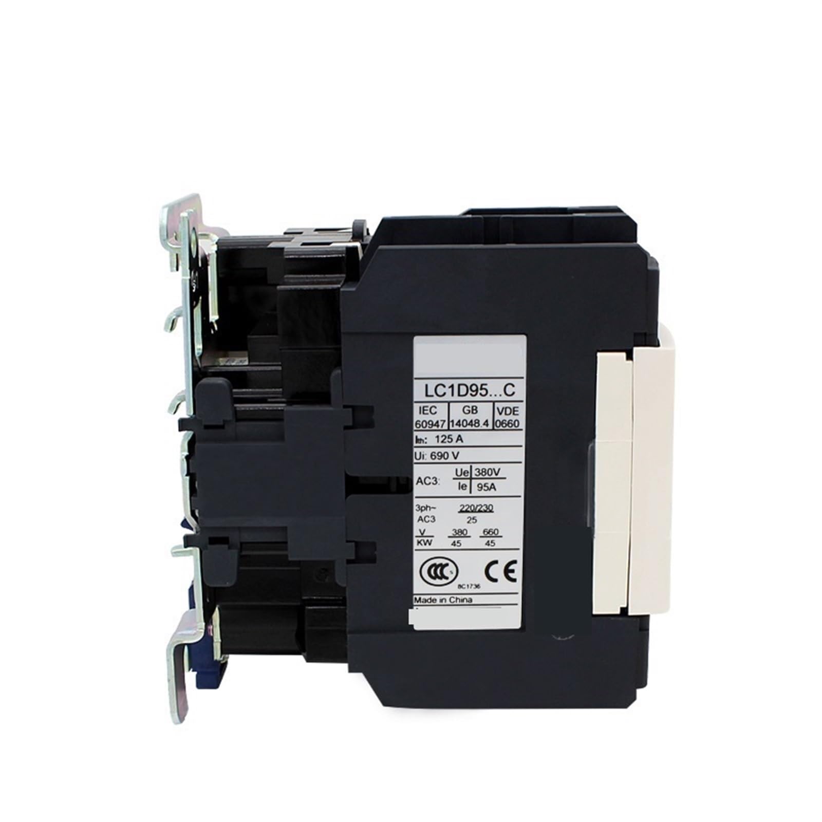 RCGKNNMUZ 3P AC contactor 95A 24 V 36V 48V 110V 220V 380V 50/60Hz one Open one Closed LC1D95B7C/CC7C/F7C/E7C/M7C/Q7C(Lc1d95f7c)