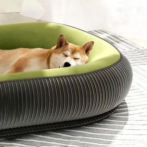 Cama para mascotas con soporte de espuma y almohada con borde elevado 4
