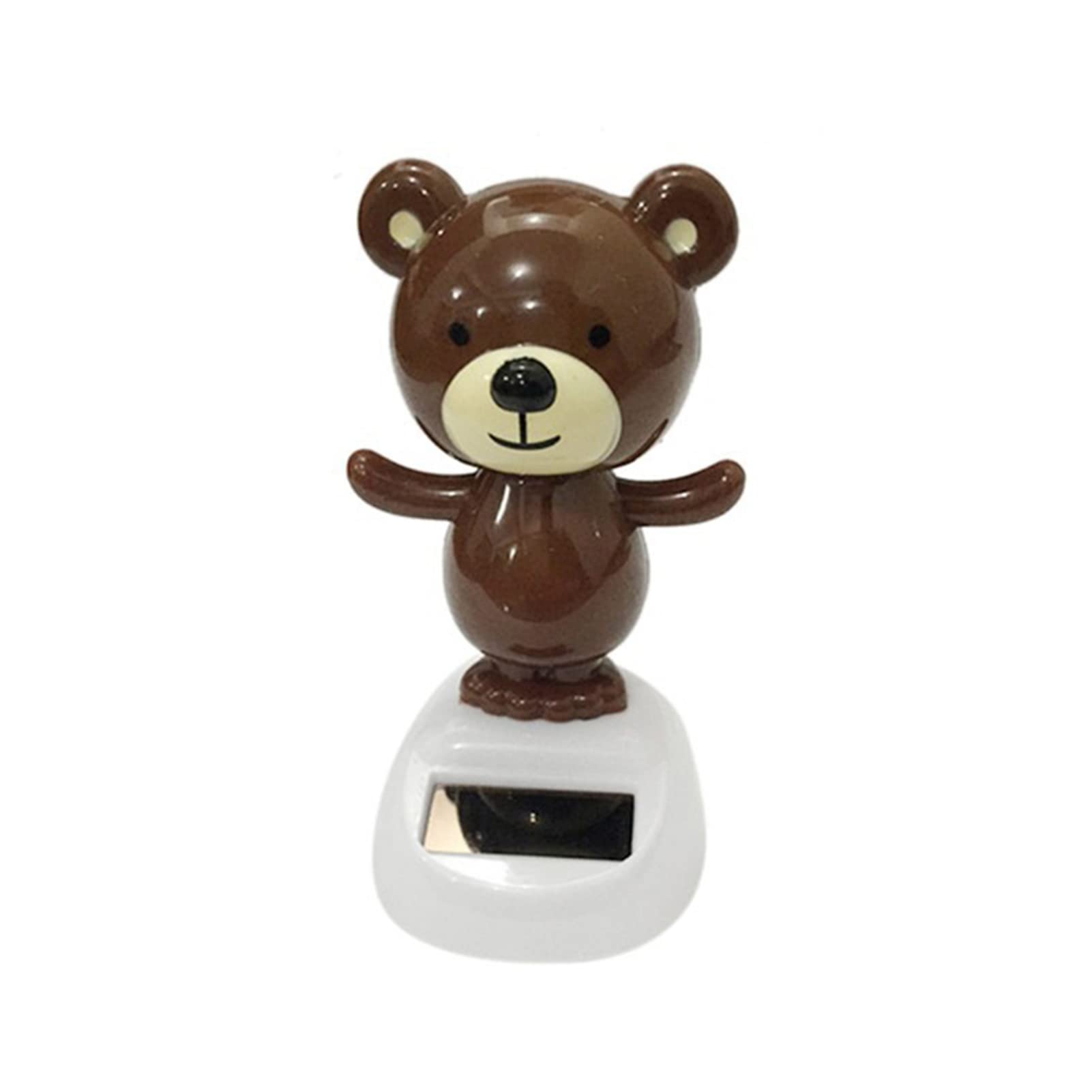 VALINK Solar Dancing Toy, Car Dashboard Decoration,Cartoon Animal Solar Car Decoration Ornaments,Used for Car Desk Decoration Brown Bear
