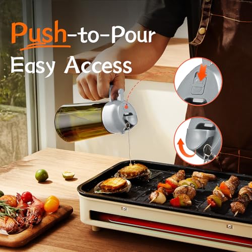 TrendPlain - Original 16oz/470ml Olive Oil Dispenser Bottle for Kitchen Gadgets and Air Fryer Accessories - Olive Oil Sprayer for Cooking... - Image 5