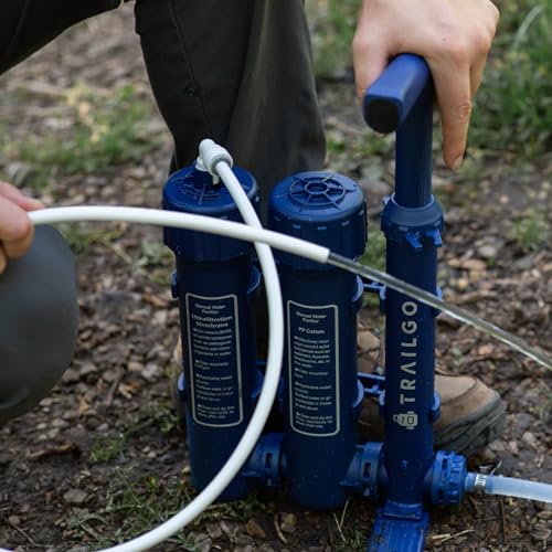 Water Purifier Pro Water Purification System for Survival - High-Volume Hand Pump Portable Water Filter for Camping, Hiking, Backpacking, Emergency Preparedness - 3-Stage Water Filtration System - Image 5