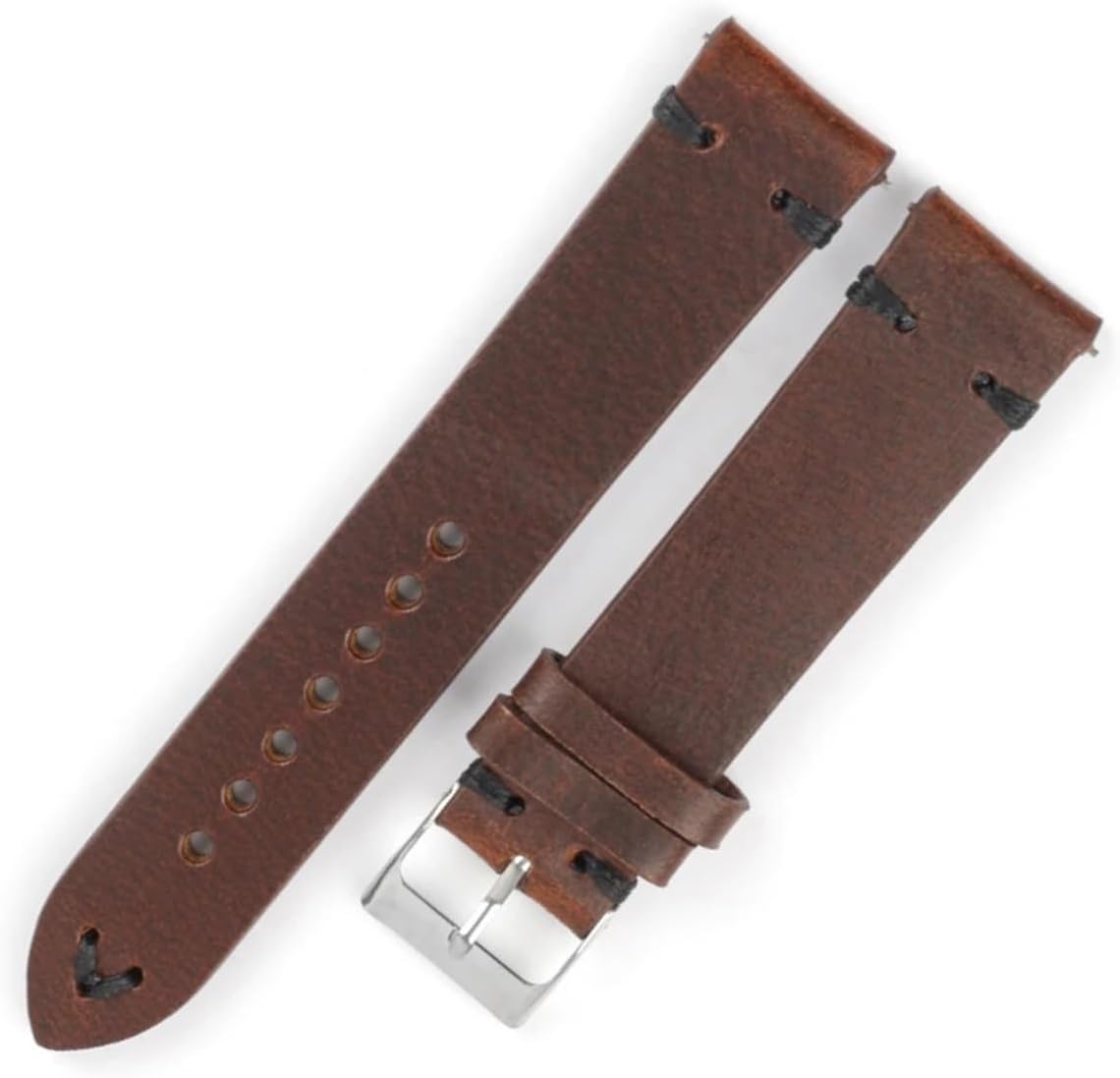 yingyingjia Genuine Leather Strap Oil Wax Discoloration Cowhide Watch Band 18mm 19mm 20mm 21mm 22mm Men Watch Accessories