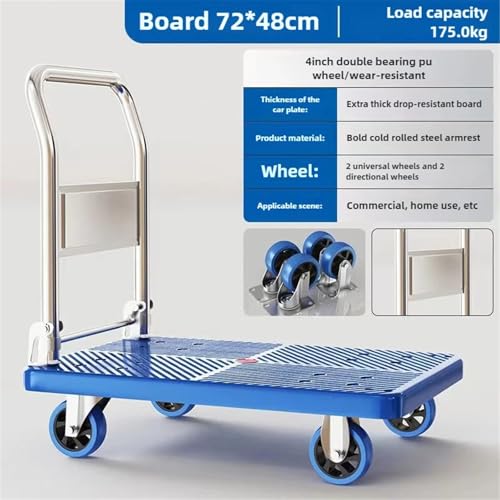 Carretilla plegable de plataforma con ruedas silenciosas miniatura 2