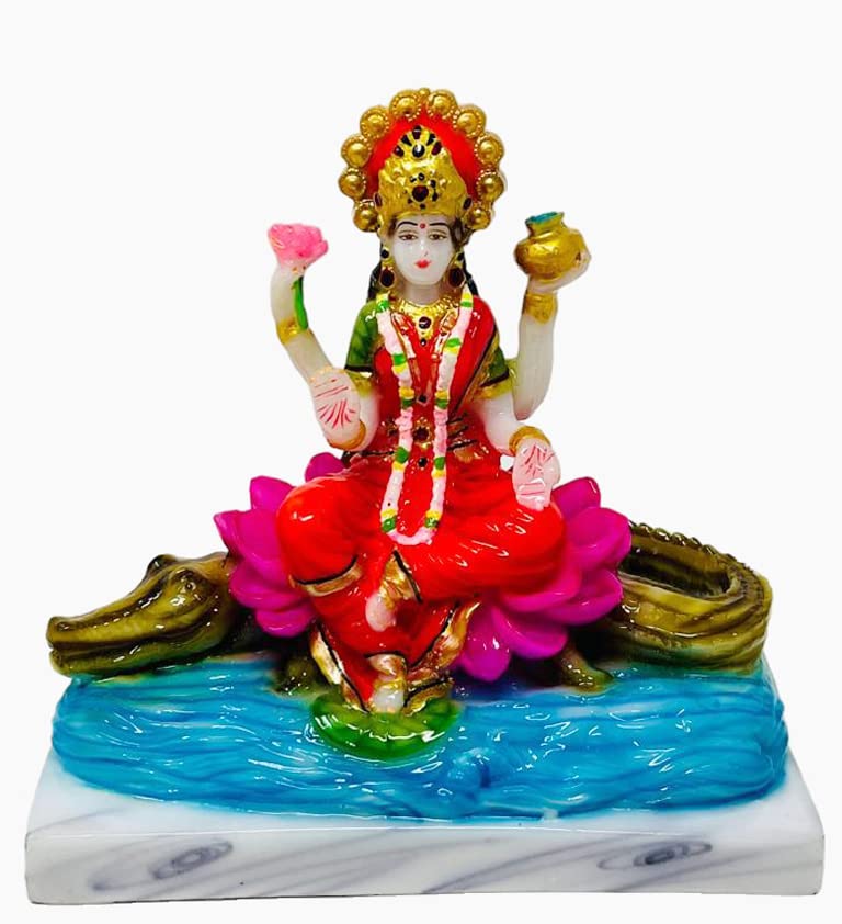 Divine Gifts Ganga Maiya Marble Dust 6 Inch Multicolour Idol 1 Piece
