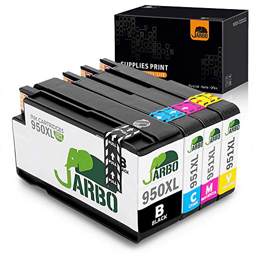 JARBO Compatible Ink Cartridges Replacement for HP 950XL 951XL High Yield, 1 Set, Compatible with HP Officejet PRO 8600 8610 8620 8630 8100 8640 8660 8615 8625 251dw 271dw 276dw Printer