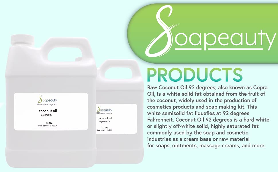 Miniatura 5 de Aceite de coco refinado de 92 grados blanqueado 100% puro prensado en frío (48 onzas (3 x 16))