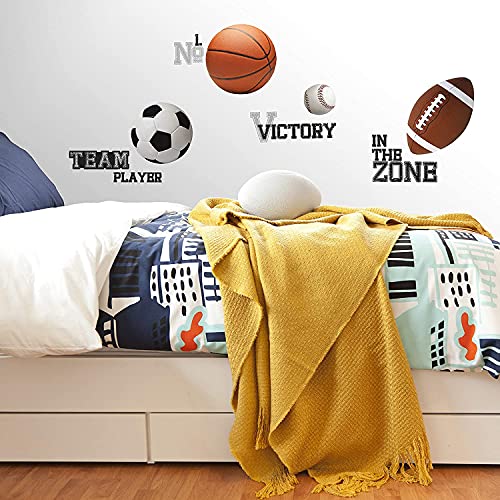 Roommates Rmk1705Scs All Star Sports Saying Peel And Stick Wall Decals 10 Inch X 18 Inch #TOP4