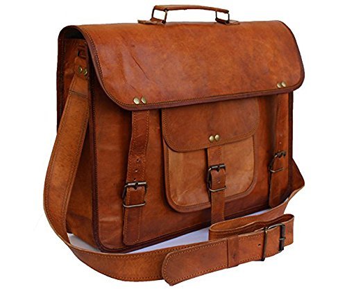pranjals house Vintage Handmade 13 Leather Laptop Crossover Messenger Bag (Brown) (B06XJ4BBFG) Amazon Price History, Amazon Price Tracker