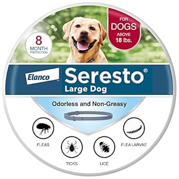 Seresto Coleira de pulgas e carrapatos para cães, coleira de pulgas e carrapatos de 8 meses para cães grandes com mais de 8 kg