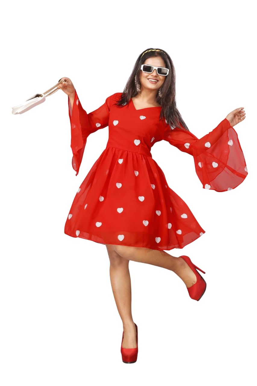 lady shopi Women's Georgette Embroidered Dress Dil-New-picture-46