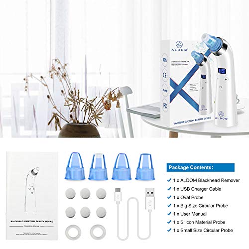 Blackhead Remover Pore Vacuum Facial Nose Pore Cleaner Acne Comedone Pore Extractor Electric Blackhead Whitehead Removal Suction Tool for Skin Care Women Men - Thumbnail 5