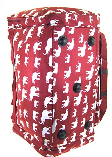 19 Inch Elephant Print Duffel Bag Alabama Roll Tide Bama Burgundy Red Duffle4