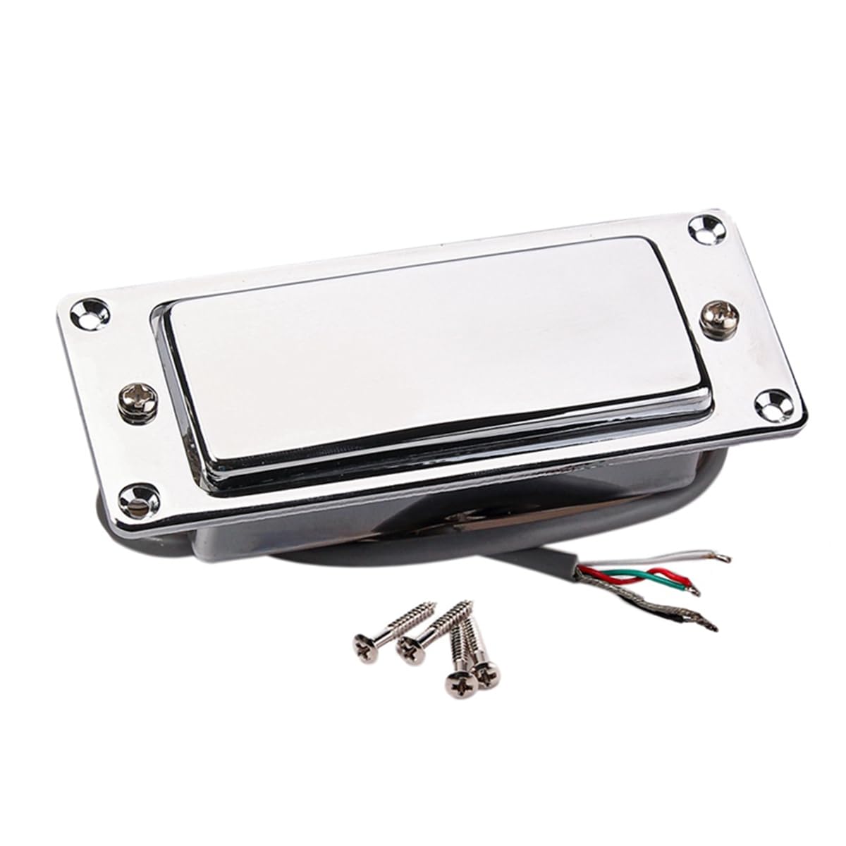 RuiJOTWAT Mini Humbucker LP Guitar Neck Bridge Pickup for Les Paul Echo Organ, Cigar Box Guitar-Chrome