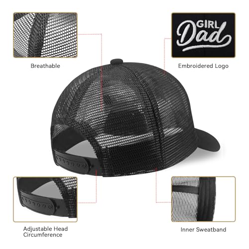 Image of Men's Embroidered Adjustable Baseball Cap, Girl Dad Hat, Funny Trucker Hat for Men