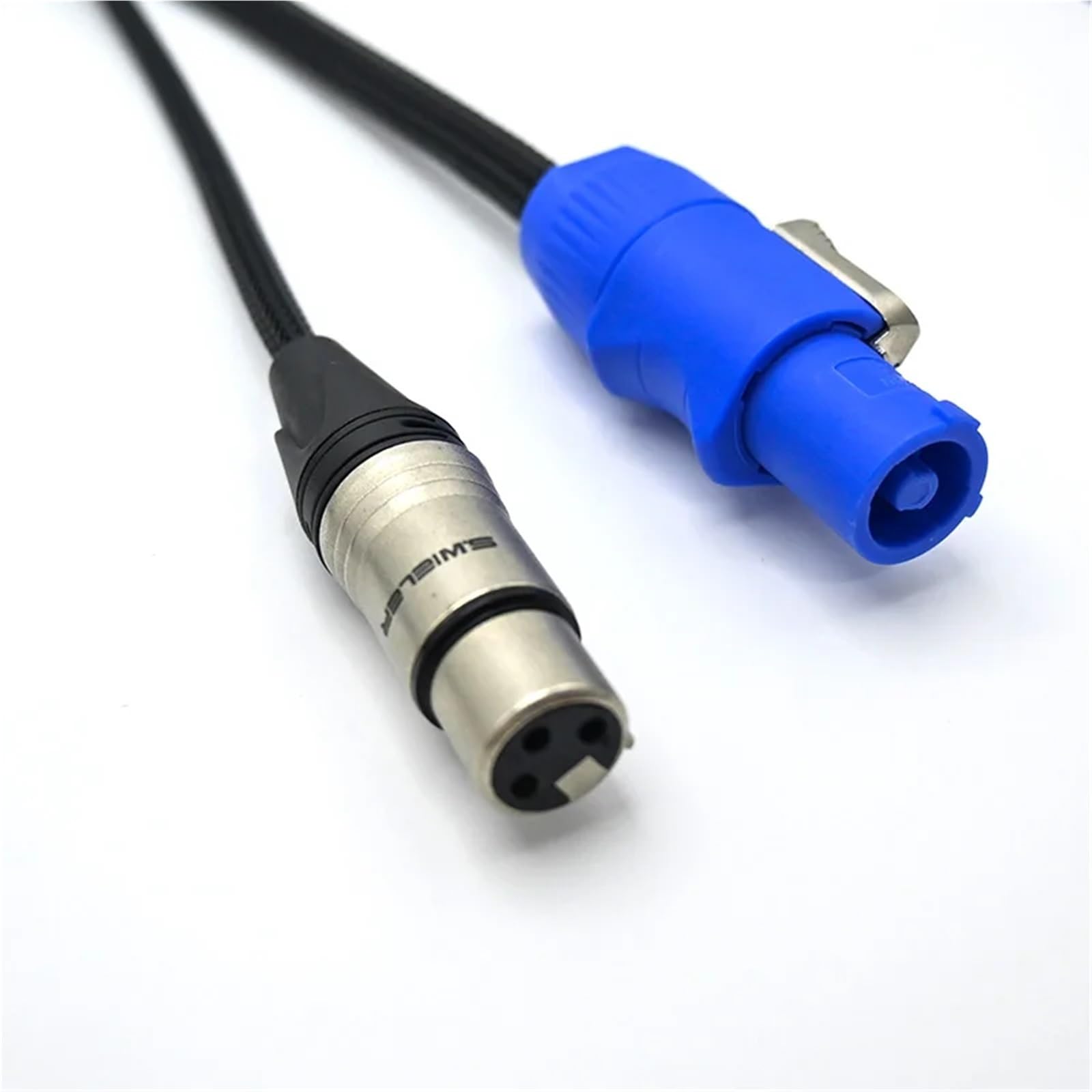 Elastyczny kabel kombi 1 m, 2 m, 3 m, 5 m, 1,5 m, XLR DMX512 kabel zasilający (3 x 1,5 mm) do oświetlenia scenicznego, ruchoma głowica (3 metry)