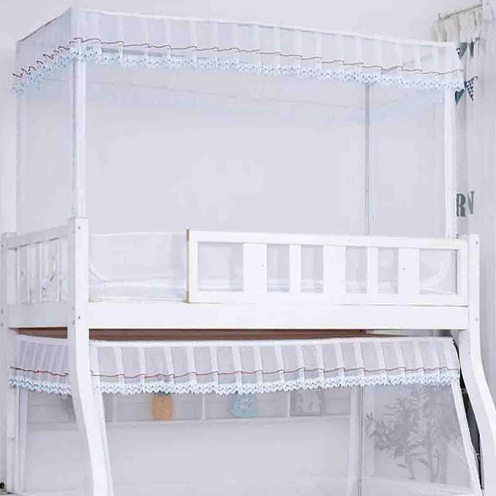 Lshtshf-ou Net Mosquito For Bed For Single Bedroom Curtains Frame Draperies Bunk Canopies Curtain With Bracket With Bottom