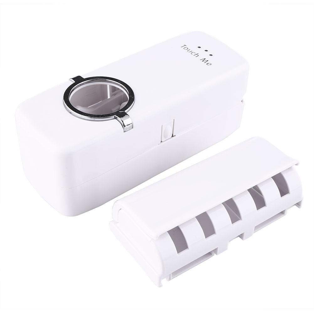 De un solo toque pasta de dientes automático dispensador de cepillo de dientes titular de pared en rack ahorrar espacio No Dust accesorios de baño Conjunto de Herramientas