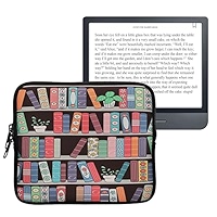 Kwmobile Neoprene E-Reader Pouch Size 6" EReader - Universal EBook Sleeve Case With Zipper Wrist Strap Black - View #5