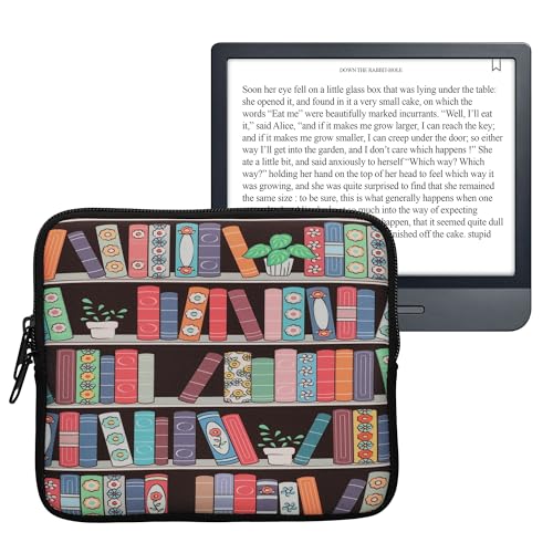 kwmobile Funda Universal para e-Book - Estuche de Neopreno con Cierre de Cremallera para e-Reader - Carcasa en Azul/Verde/Rosa Fucsia