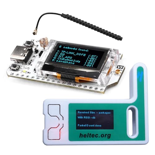diymore ESP32 LORA - Placa de desarrollo con carcasa de plástico, placa de desarrollo ESP32 LoRa con pantalla OLED y antena tipo C Dual Core IOT Board 240 MHz Bluetooth WiFi Módulo CP2012 1262 863 928