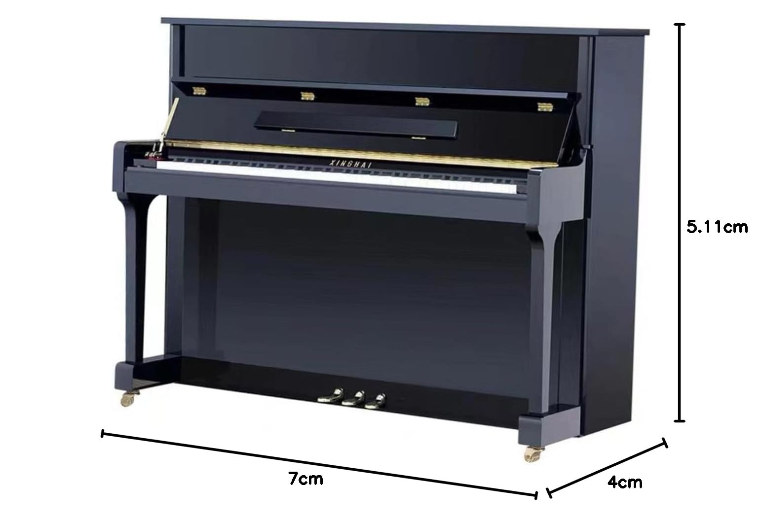 Vaguelly Accessorio Per Pianoforte Verticale 4 Ruote in Ottone Resistente E Pratico Per Movimento Facile Del Piano Con Design Semplice E Stile Retrò Naturale