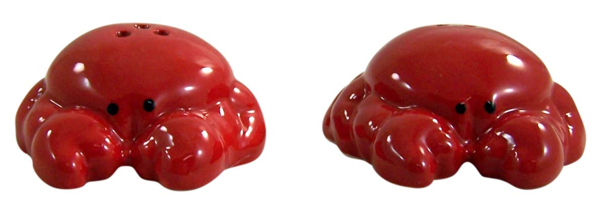 Salière et poivrière en céramique crabe pour petits espaces