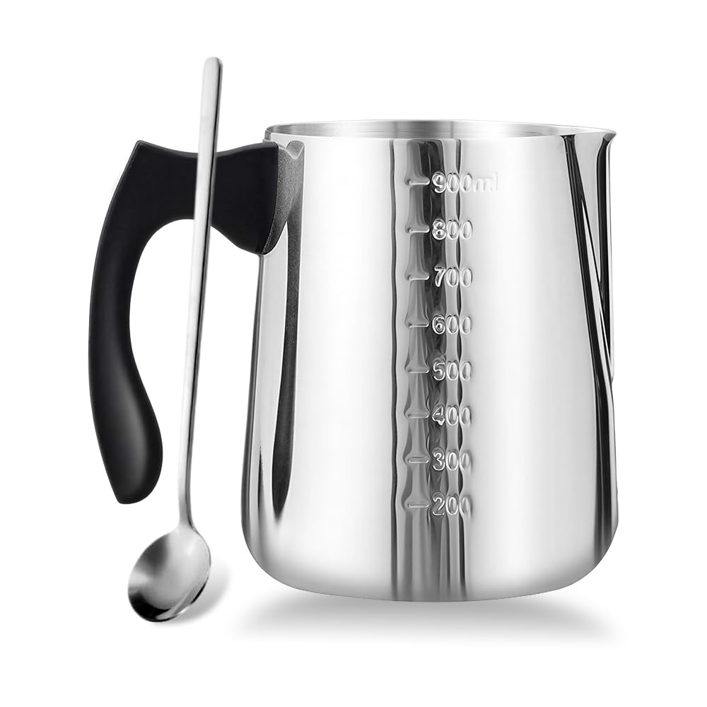 SZMK 900 ML Pentolino per Cera Candele,Pentola Sciogliere Cera Inox, Pentola per Candele Fai da Te,Pentolas Fusione Cera con Cucchiaio,Pentolas Sciogli Sapone,Casseruola da Fabbricazione Candele