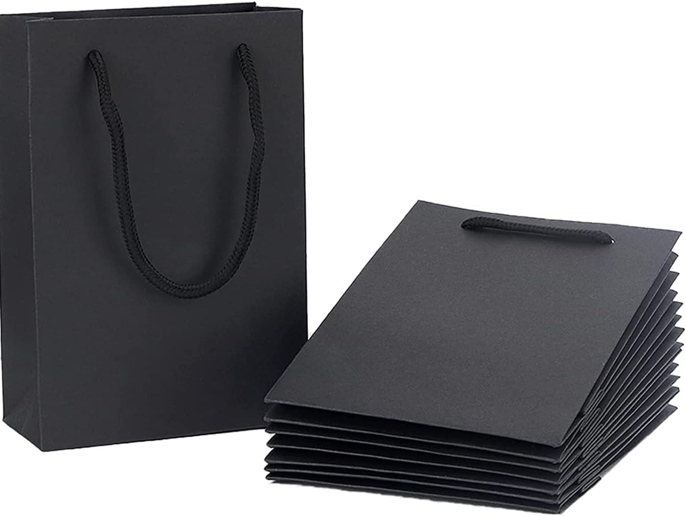 タイムセール♪新品 約65％オフ！【黒紙袋 65枚セット】出物袋 ギフトバッグ Amazon | 紙袋 手提げ プレゼント袋 ギフトバッグ 小 引き出物袋