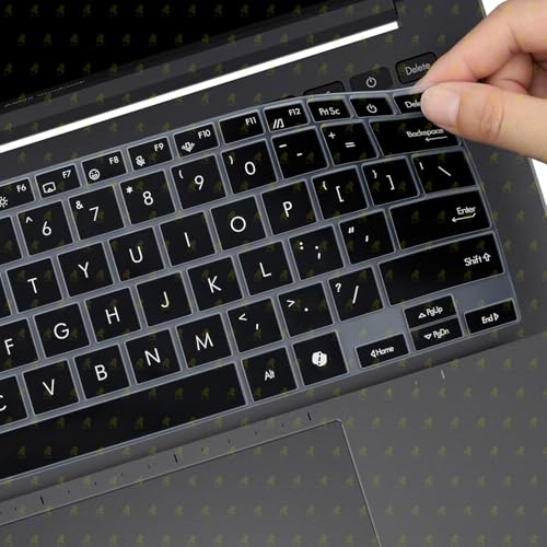 Image of RAYA Silicone Keyboard Cover for ASUS Vivobook S14 Compatible with M3407 /S3407 /M1407 /X1407 /M5406 /S5406 Laptop Models (Black)