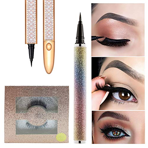 Cílios Magnético 6D + Delineador Mágico Adesivo para Aplicação