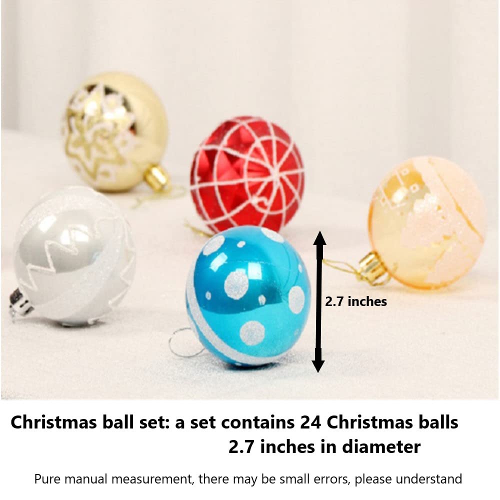 Shatterproof 2.4-Inch Christmas Light Ball - Holiday Wedding Party Decoration, Tree Pendant, 24 Combinations (Apple Green)