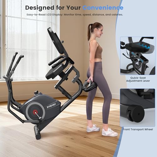 Recumbent Exercise Bike with Pulse Monitor