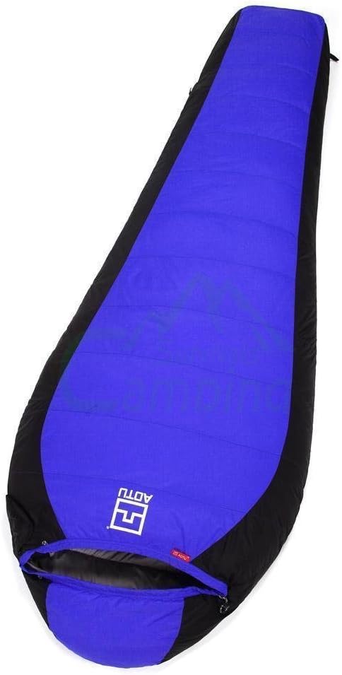 Sleeping Bag -10 ~ -25℃ Black+Blue Camping Outdoor Duck down 1500g Filler