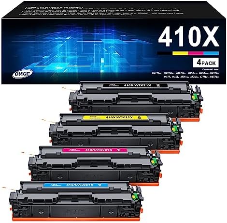 410A 410X Toner Cartridges - High Yield 4 Pack Compatible Replacement for HP 410X 410A HP Color Laserj Pro MFP M477fnw toner, M477fdw toner, M452dn toner, HP Color Laserj Pro M477 M452 Series | CF410X