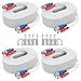 Price comparison product image ANNKE 4 Pack 30M/100ft All-in-One Video Power Cables, BNC Extension Surveillance Camera Cables for CCTV Security DVR System Installation, Free BNC RCA Connector and 100pcs Cable Clips Included (White)