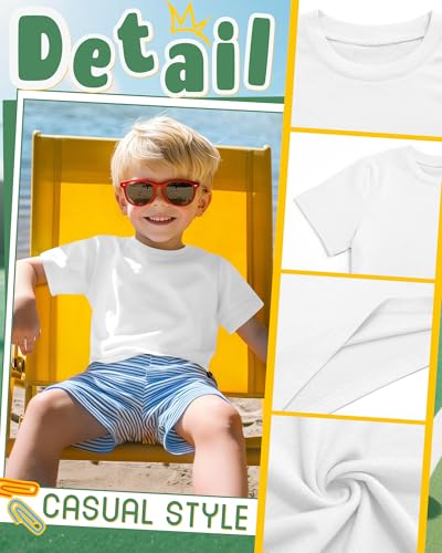 Image of Oakgarden 3 Pack Toddler Boys Crewneck T Shirts | 18M-5T, Short Sleeve Solid Tees, Soft Basic Tops, Baby Summer Clothes, Daycare, Preschool, Playdates, Daily Wear