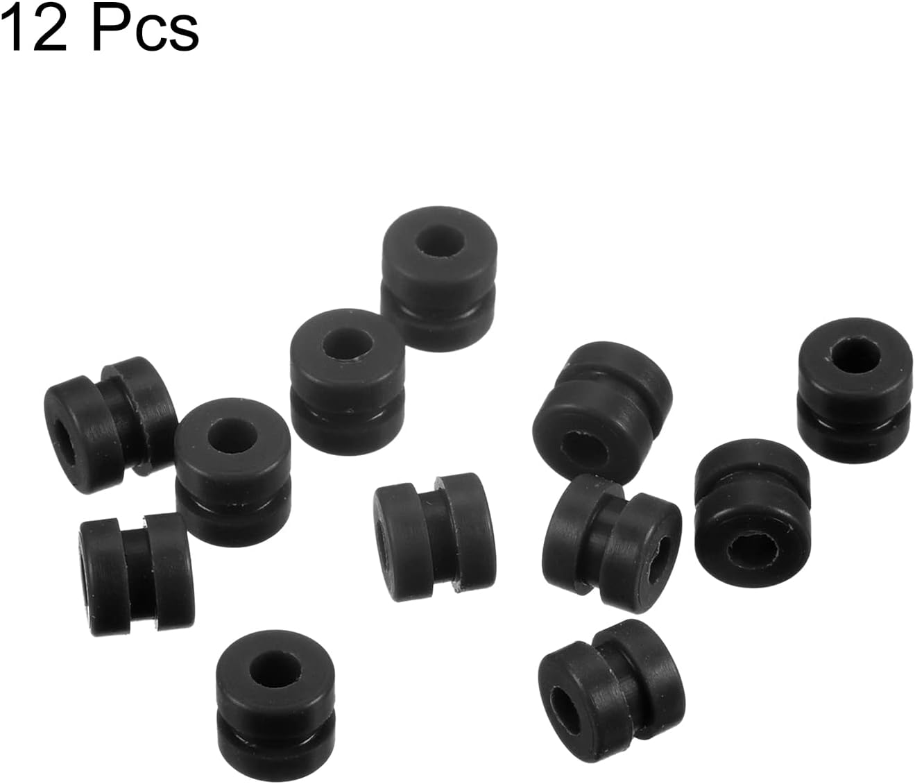 MECCANIXITY RC Anti Vibration Rubber Balls for RC F4 F7 Flight Controller M2x4mm Shock Absorption Balls (Black), Pack of 12