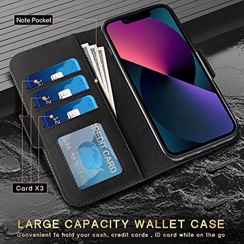 FYY Capa para iPhone 13 5G, [Suporte Magsafe Charging][Couro genuíno] Capa carteira para celular com