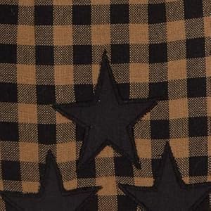 VHC Brands Black Star Button Loop Kitchen Towel Country Rustic Kitchen Tabletop Design, Raven Black and Tan VHC Brands Black Star Button Loop Kitchen Towel Country Rustic Kitchen Tabletop Design Raven Black and Tan