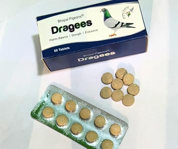 Dragees, Vitamin and Nutrient Supplement for Racing Pigeons, 60 Tablets