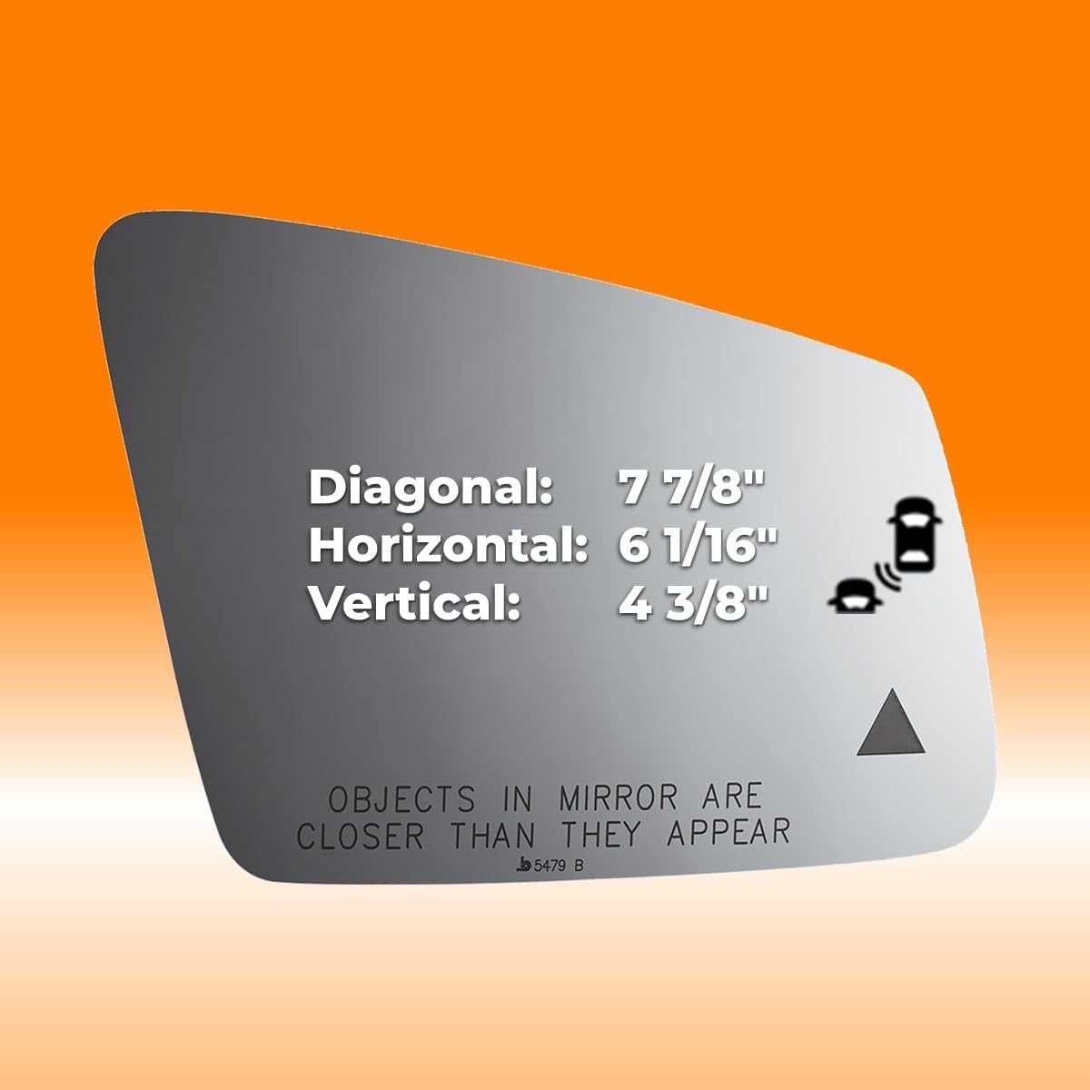 Burco 5479B Convex Passenger Side View Non-Heated Mirror Glass with Blind Spot, OEM# 2048103221/2468101221/2128101421, Fits Mercedes-Benz S-/E-/C-/B-Class, CL-/CLS-/CLA-/GLA-Class Heated Mirrors