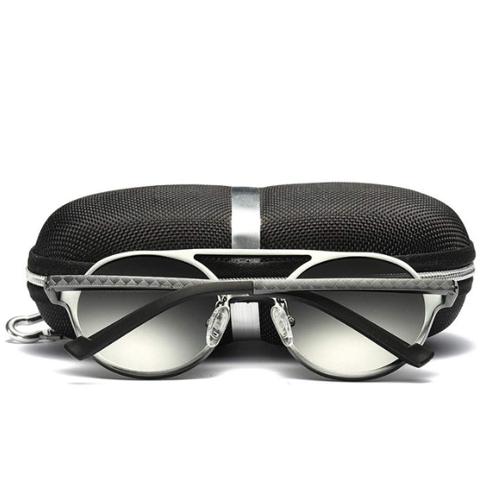 Gafas de Sol Marco de gafas sol polarizadas retro redondo los hombres aluminio y magnesio Gafas conducción para Uso en Exteriores