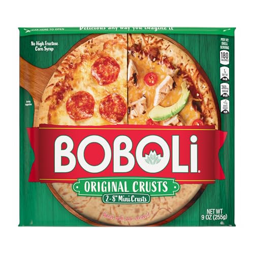 (Twin Pack) Boboli 8' Original Mini Pizza Crusts, 2 individual packs, (4.5 oz each), Ready-made...