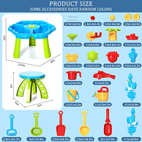 Kids Sand Water Table Toys For Toddlers, 3 In 1 Sand And Water Play Table Beach Toy For Kids Boys Girls, Kids Table Activity Sensory Play Table Sand Water Toy For Outdoor Backyard For Toddlers Age 2-5 #TOP5