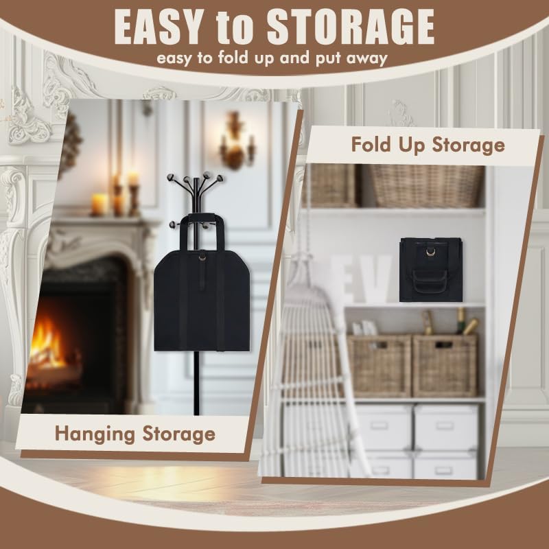 Firewood Carrier, Waterproof Oxford Fabric Firewood Bag, Large Log Carrier for Firewood, Fireplace Accessories Storage, Comfortable Wood Carrier with Handles, D-ring Fire Wood Holder